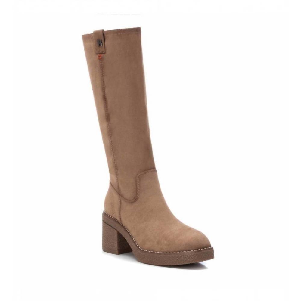 NEW XTI women's suede boots in taupe